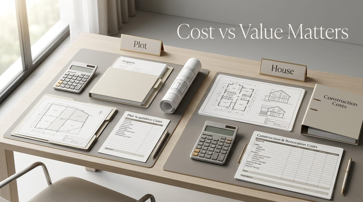 Plot vs house in DHA Karachi financial comparison
